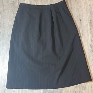Max‎ Mara Pinstripe Wool Skirt